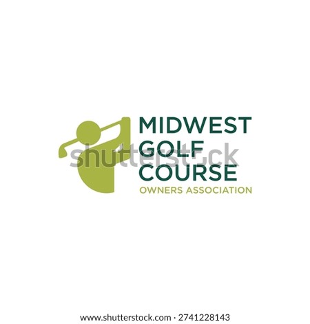 A stylized green logo featuring a golfer swinging a club and the text Midwest Golf Course Owners Association.