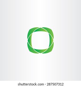 stylized green square frame icon design