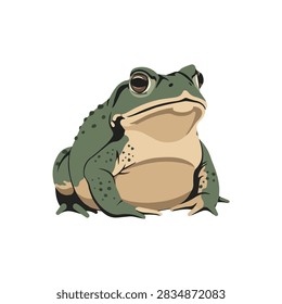 Stylized green toad vector