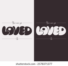 Stylized greeting card and banner concept on the theme of love