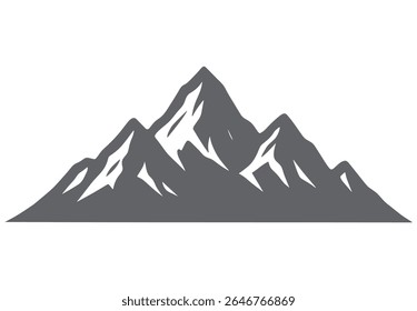 Pico estilizado de silhueta de cordilheira cinza