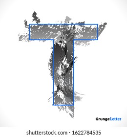 Stylized Grunge Logo Letter