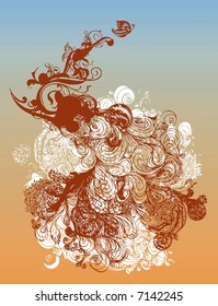 Stylized grunge vector illustration