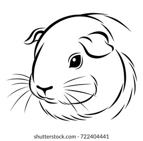 Stylized guinea pig head