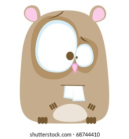 Stylized hamster cartoon. Vector