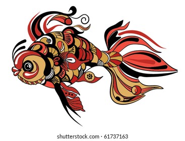 Stylized Hand Drawn Fish