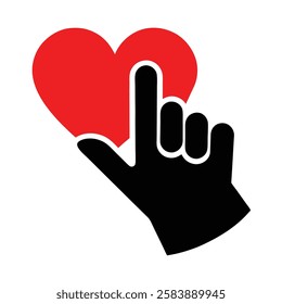 Stylized Hand Gesture Vector Illustration for Love, Peace, and Mental Health Concept Design