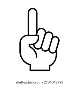 Stylized hand pointing upward with index finger extended