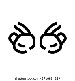 Manos estilizadas haciendo un gesto aceptable, que indica Aprobación, perfección, éxito o Acuerdo, renderizado como un ícono de arte lineal en un fondo blanco limpio