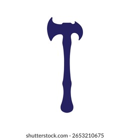 Stylized hatchet with dynamic lines, elegant logo concept in black and white