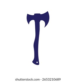 Stylized hatchet with dynamic lines, elegant logo concept in black and white