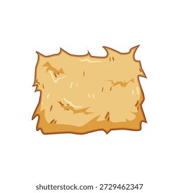 Ilustración de pajar estilizado que representa fibras de hierba seca, que ofrece un elemento natural para temas de agricultura, cosecha o campo sobre un fondo blanco