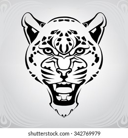 Stylized head of the leopard