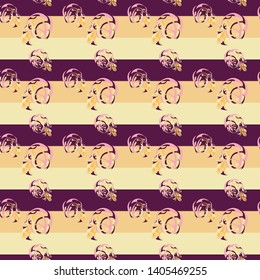 Stylized head skull. Vector seamless pattern. Print for clothes, textiles
