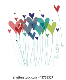 Stylized heart balloon