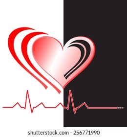 Stylized heart and death
