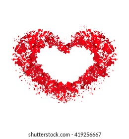 stylized heart, frame for text, grunge heart, heart shape, icon, splash, red spots