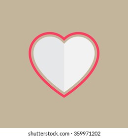 Stylized heart icon for Valentine's day - vector illustration