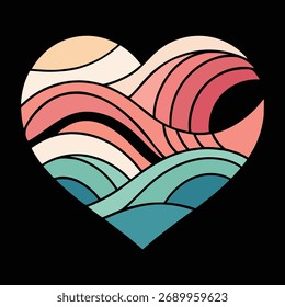 Una ilustración estilizada del corazón que presenta fluir