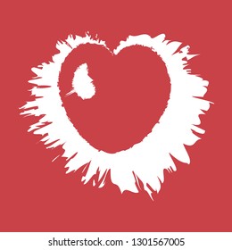 Stylized heart, illustration, vector. Isolated on plain background.