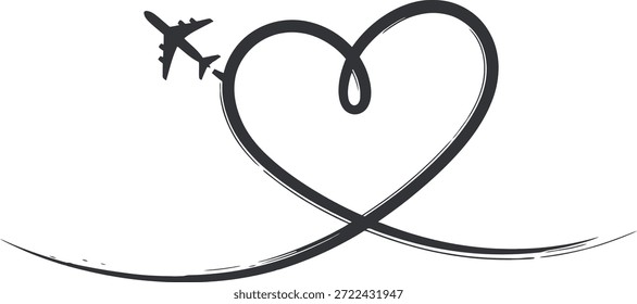 A stylized heart with an infinity symbol and a star, drawn in pink on a white background