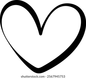 Stylized heart isolated from background. Valentine's Day hearts. Illustration. Symbols of love, romance and wedding
