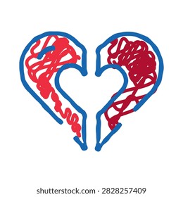 Stylized heart shape presented