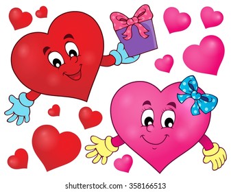 Stylized heart theme image 2 - eps10 vector illustration.
