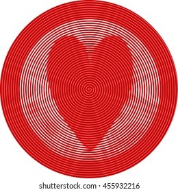 Stylized heart, vector illustration.