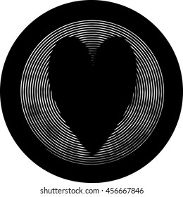 Stylized heart, vector illustration.