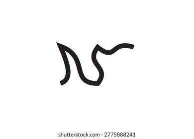 Stylized Hebrew Aleph symbol with bold curves and artistic calligraphy for cultural brand identity