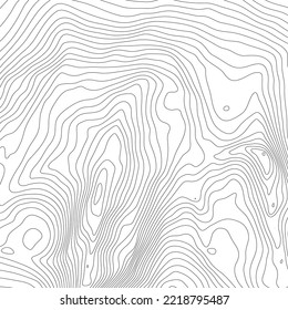 Stylized height CG topographic contour map in contours. Abstract background. Digital copy earth space. Concept of a conditional geography scheme, terrain path. Black on white. Vector illustration