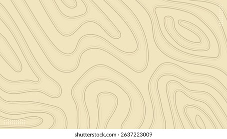 Stylized height of lines contours on brown background.Vector illustration