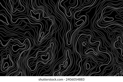 Stylized height texture map. Contour topographic. Isolines height lines. Abstract geographic mountain illustration.