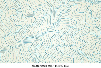 The stylized height of the topographic contour in lines and contours. The concept of a conditional geography scheme and the terrain path. Vector illustration.