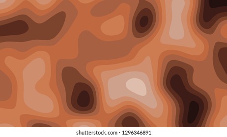 The stylized height of the topographic contour in lines and contours. The concept of a conditional geography scheme and the terrain path. Vector illustration.
