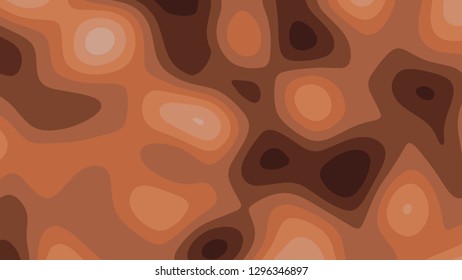 The stylized height of the topographic contour in lines and contours. The concept of a conditional geography scheme and the terrain path. Vector illustration.