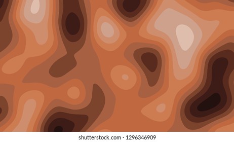 The stylized height of the topographic contour in lines and contours. The concept of a conditional geography scheme and the terrain path. Vector illustration.