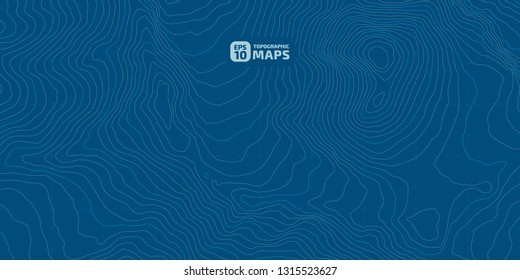 The stylized height of the topographic contour in lines and contours. The concept of a conditional geography scheme and the terrain path. Vector illustration.