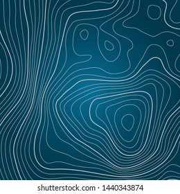 The stylized height of the topographic contour in lines and contours. The concept of a conditional geography scheme and the terrain path. Vector illustration.