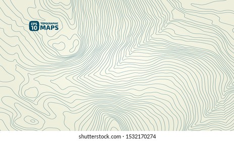 The stylized height of the topographic contour in lines and contours. The concept of a conditional geography scheme and the terrain path. Vector illustration.
