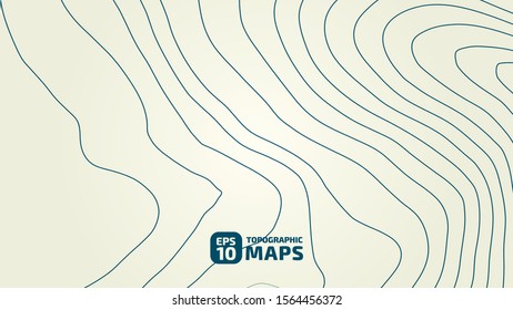 The stylized height of the topographic contour in lines and contours. The concept of a conditional geography scheme and the terrain path. Vector illustration.