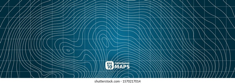 The stylized height of the topographic contour in lines and contours. The concept of a conditional geography scheme and the terrain path. Vector illustration.