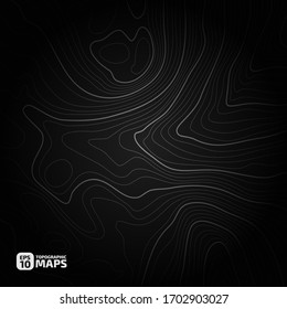 Stylized height of the topographic contour in lines and contours. Beautiful background, picture. Design for location. Concept of conditional geographical pattern and topography. Vector illustration