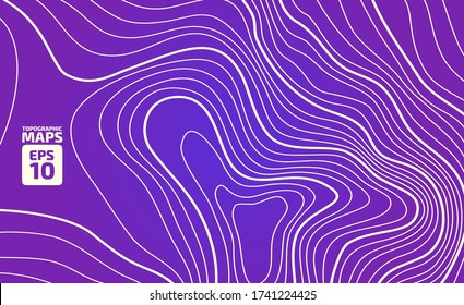 Die stilisierte Höhe der topografischen Kontur in Linien und Konturen. Das Konzept einer bedingten Geografie und der Geländeweg. Vector-Abbildung.