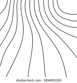 Altura estilizada del contorno topográfico en líneas y contornos. El concepto de un esquema geográfico condicional y el camino del terreno. Ilustración vectorial.