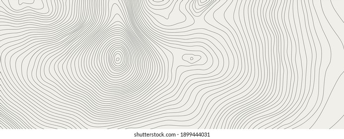 The stylized height of the topographic contour in lines and contours. The concept of a conditional geography scheme and the terrain path. Ultra wide size. Vector illustration.