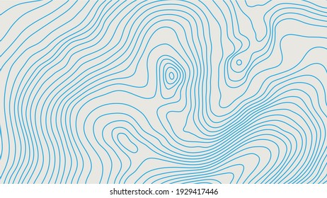 The stylized height of the topographic contour in lines and contours. The concept of a conditional geography scheme and the terrain path. Vector illustration.