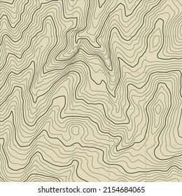The stylized height of the topographic contour in lines and contours. The concept of a conditional geography scheme and the terrain path. 1x1 size. Vector illustration.