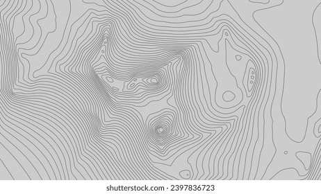 The stylized height of the topographic contour in lines and contours. The concept of a conditional geography scheme and the terrain path. Black colour